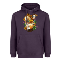Plum Simmental Cow Bobba Cup Heavyweight Hoodie - FaDigitalArtStudio