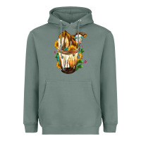 Sage Simmental Cow Bobba Cup Heavyweight Hoodie - FaDigitalArtStudio