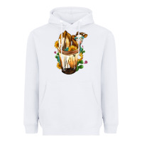 White Simmental Cow Bobba Cup Heavyweight Hoodie - FaDigitalArtStudio