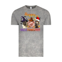 Cloud Rock Happy Hallothanksmas Farm Animal Vintage Tee - BundleAndBundleShop