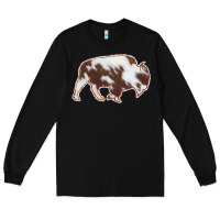 Black Cowhide Bison Silhouette Long Sleeve Tee - Bettercallsaul