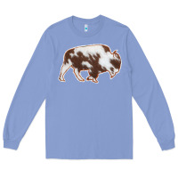 Colony Blue Cowhide Bison Silhouette Long Sleeve Tee - Bettercallsaul