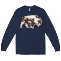 Navy Cowhide Bison Silhouette Long Sleeve Tee - Bettercallsaul