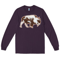 Plum Cowhide Bison Silhouette Long Sleeve Tee - Bettercallsaul
