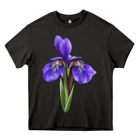Asphalt Iris Flower Illustrations Heavy Core Tee - LillyAllenDesigns