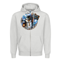 Dove Grey hello winter Zipper Hoodie - CowGirlArtShop