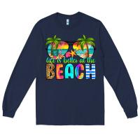 Navy life is better at the beach Long Sleeve Tee - RanaPortraitStore