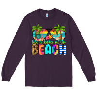 Plum life is better at the beach Long Sleeve Tee - RanaPortraitStore