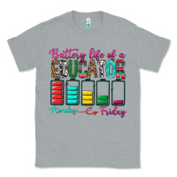 Heather Grey Battery Life Of A Educator Classic Tee - BundleAndBundleShop