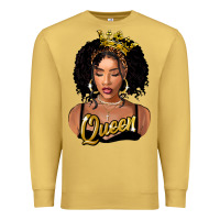 Antique Gold black queen Premium Sweatshirt - FaDigitalArtStudio