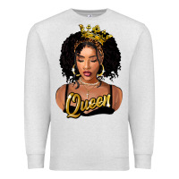 Oatmeal Heather black queen Premium Sweatshirt - FaDigitalArtStudio