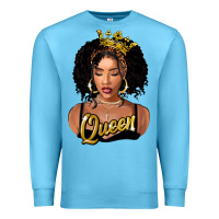 Ocean Blue black queen Premium Sweatshirt - FaDigitalArtStudio