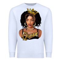 White black queen Premium Sweatshirt - FaDigitalArtStudio