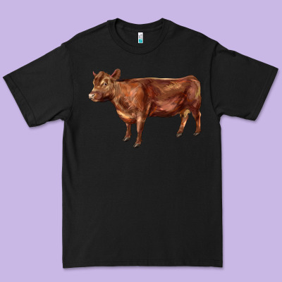 Red Angus Cow Premium Tee Designed By Lillyallendesigns