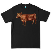 Black red angus cow Premium Tee - LillyAllenDesigns