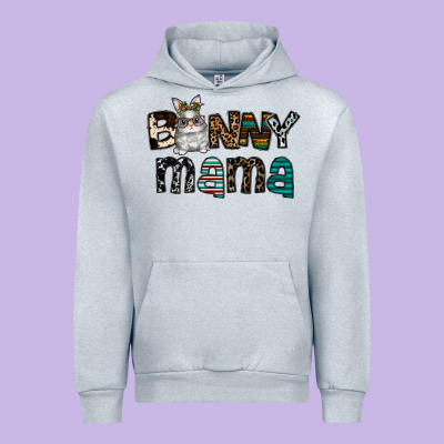 Bunny Mama Urban Hoodie Designed By Cowhidedigitalart