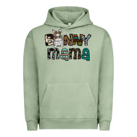 Pigment Oil Green Bunny mama Urban Hoodie - CowhideDigitalArt