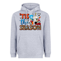 Heather Grey tis the season  soccer  frappe coffee Heavyweight Hoodie - FaDigitalArtStudio