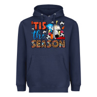 Navy tis the season  soccer  frappe coffee Heavyweight Hoodie - FaDigitalArtStudio