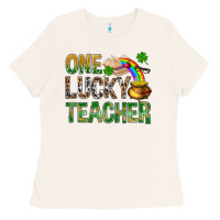 Bone one lucky teacher st patricks Ladies Tee - NancyCooperArtShop