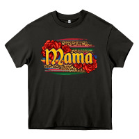 Asphalt Latina mama with serape and roses Heavy Core Tee - Jasminsmagicworld