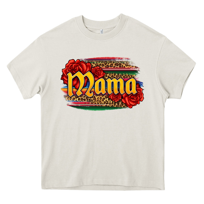 Latina Mama With Serape And Roses Heavy Core Tee by Jasminsmagicworld | Teevron