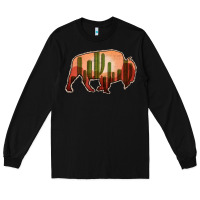 Black Cactus Bison Silhouette Long Sleeve Tee - Bettercallsaul