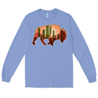 Colony Blue Cactus Bison Silhouette Long Sleeve Tee - Bettercallsaul