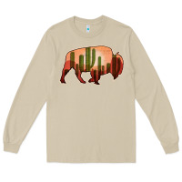 Mushroom Cactus Bison Silhouette Long Sleeve Tee - Bettercallsaul