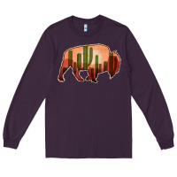 Plum Cactus Bison Silhouette Long Sleeve Tee - Bettercallsaul