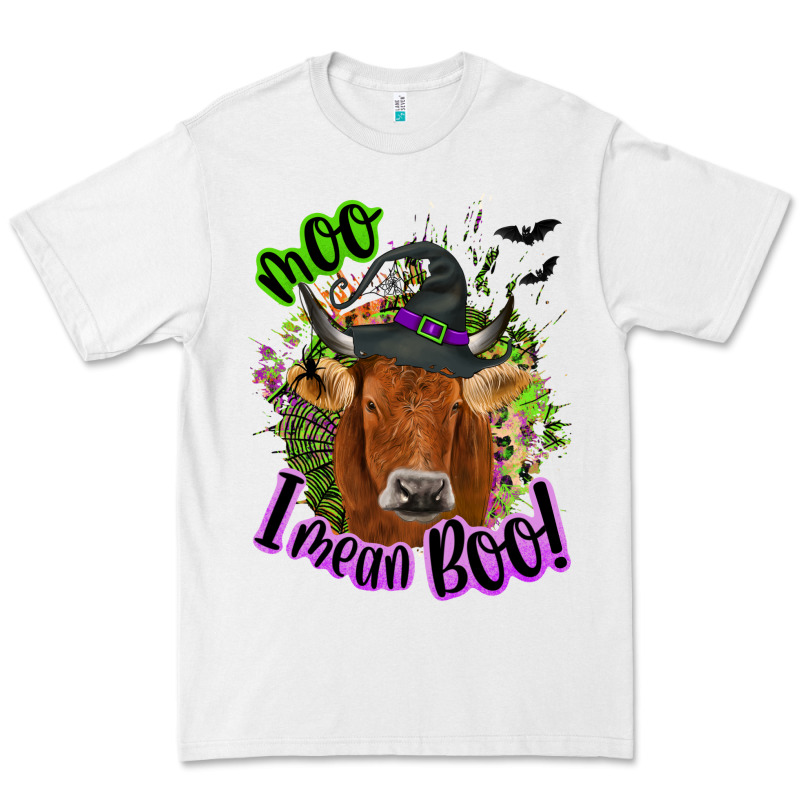 Moo I Mean Boo Cow Premium Tee by NancyCooperArtShop | Teevron