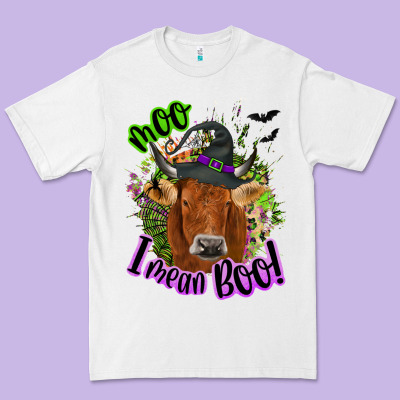 Moo I Mean Boo Cow Premium Tee Designed By Nancycooperartshop