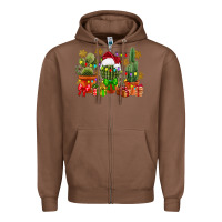 Chestnut christmas cactus Zipper Hoodie - CowGirlArtShop