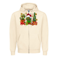 Sandshell christmas cactus Zipper Hoodie - CowGirlArtShop