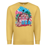 Antique Gold Barn in the USA Premium Sweatshirt - FaDigitalArtStudio