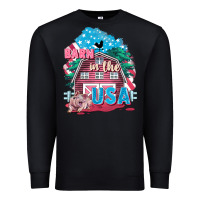 Black Barn in the USA Premium Sweatshirt - FaDigitalArtStudio