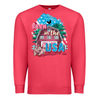Cardinal Barn in the USA Premium Sweatshirt - FaDigitalArtStudio