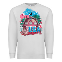 Dove Grey Barn in the USA Premium Sweatshirt - FaDigitalArtStudio