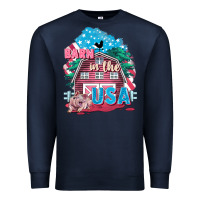 Navy Barn in the USA Premium Sweatshirt - FaDigitalArtStudio