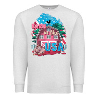 Oatmeal Heather Barn in the USA Premium Sweatshirt - FaDigitalArtStudio