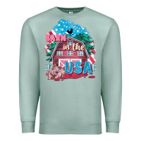 Seafoam Barn in the USA Premium Sweatshirt - FaDigitalArtStudio