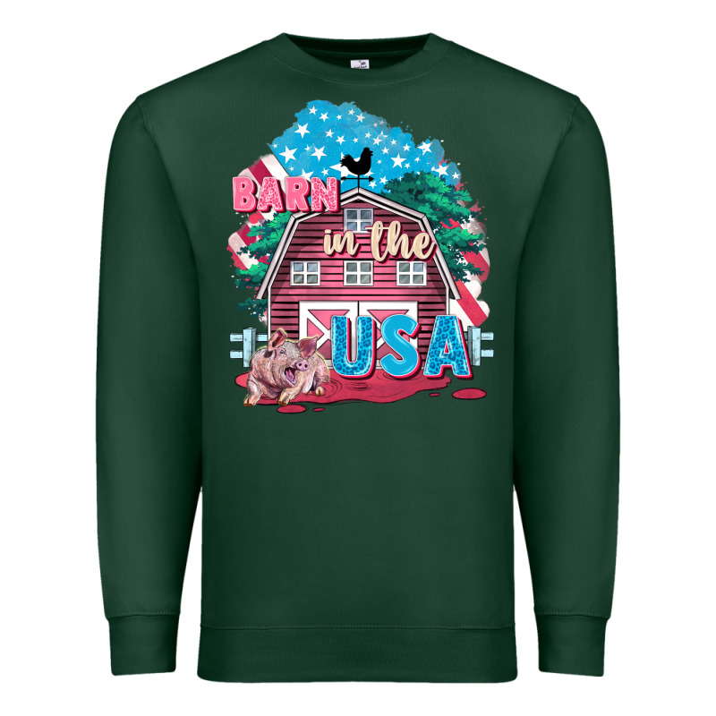 Barn In The Usa Premium Sweatshirt by FaDigitalArtStudio | Teevron