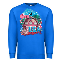 True Royal Barn in the USA Premium Sweatshirt - FaDigitalArtStudio