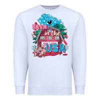 White Barn in the USA Premium Sweatshirt - FaDigitalArtStudio