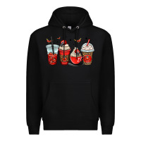 Black ladybug coffee cups Premium Hoodie - OliviaCreatesArt