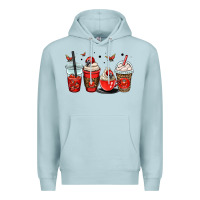 Blue Mist ladybug coffee cups Premium Hoodie - OliviaCreatesArt