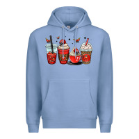 Colony Blue ladybug coffee cups Premium Hoodie - OliviaCreatesArt