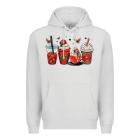 Dove Grey ladybug coffee cups Premium Hoodie - OliviaCreatesArt