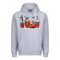 Heather Grey ladybug coffee cups Premium Hoodie - OliviaCreatesArt