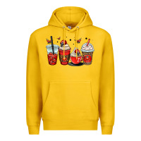 Lemon ladybug coffee cups Premium Hoodie - OliviaCreatesArt